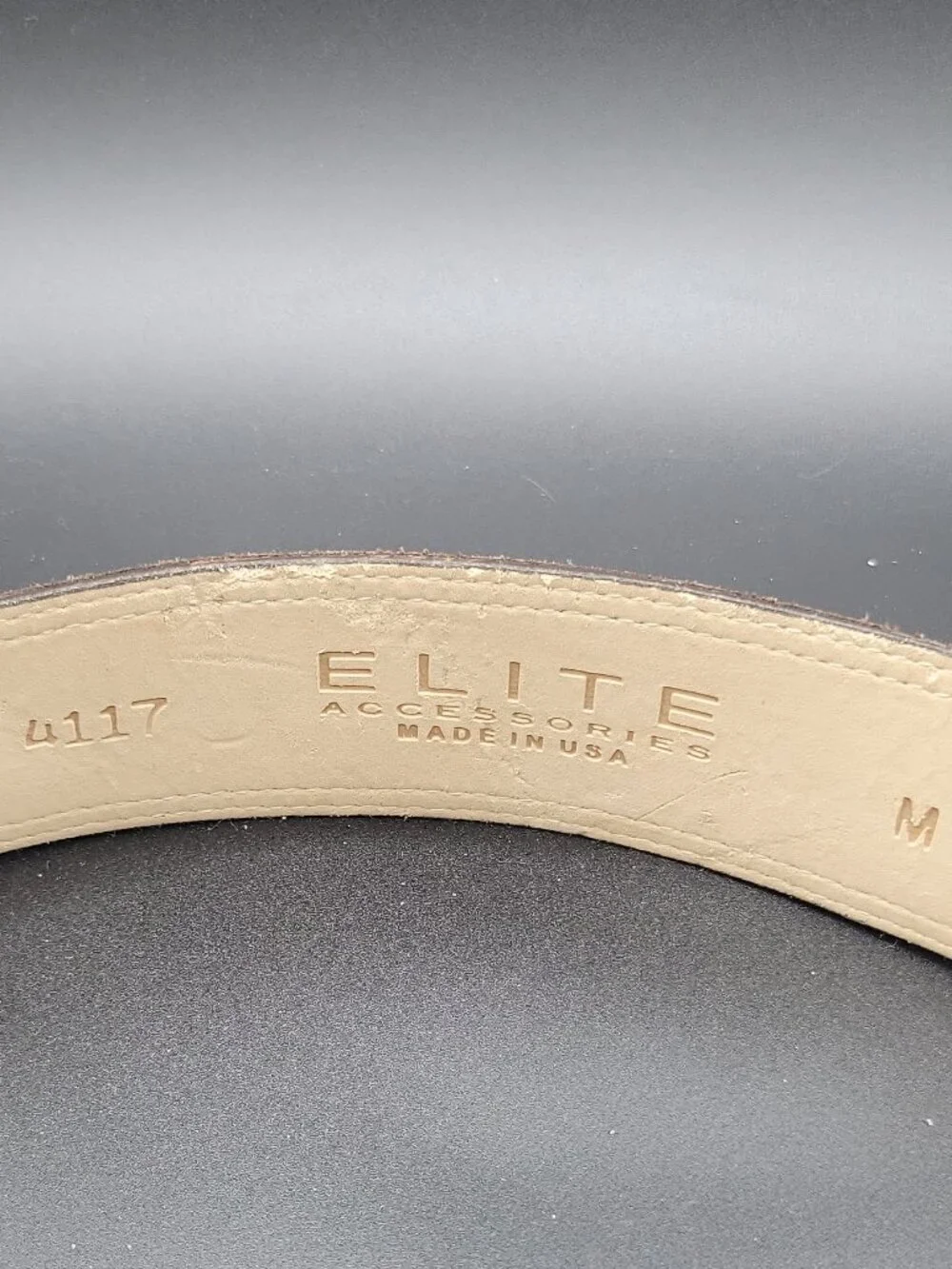 ELITE Accessories Women's Fashion Belt Size M Brown Wide Metal Buckle Boho 36